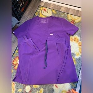 Purple Figs Scrubs Set